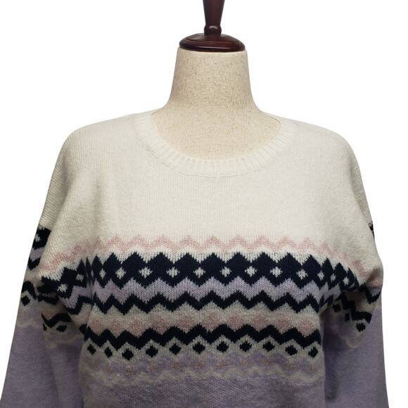 525 America Lavender Knit Sweater Womens Size L Pullover Stretch Relaxed Fit - Picture 5 of 11